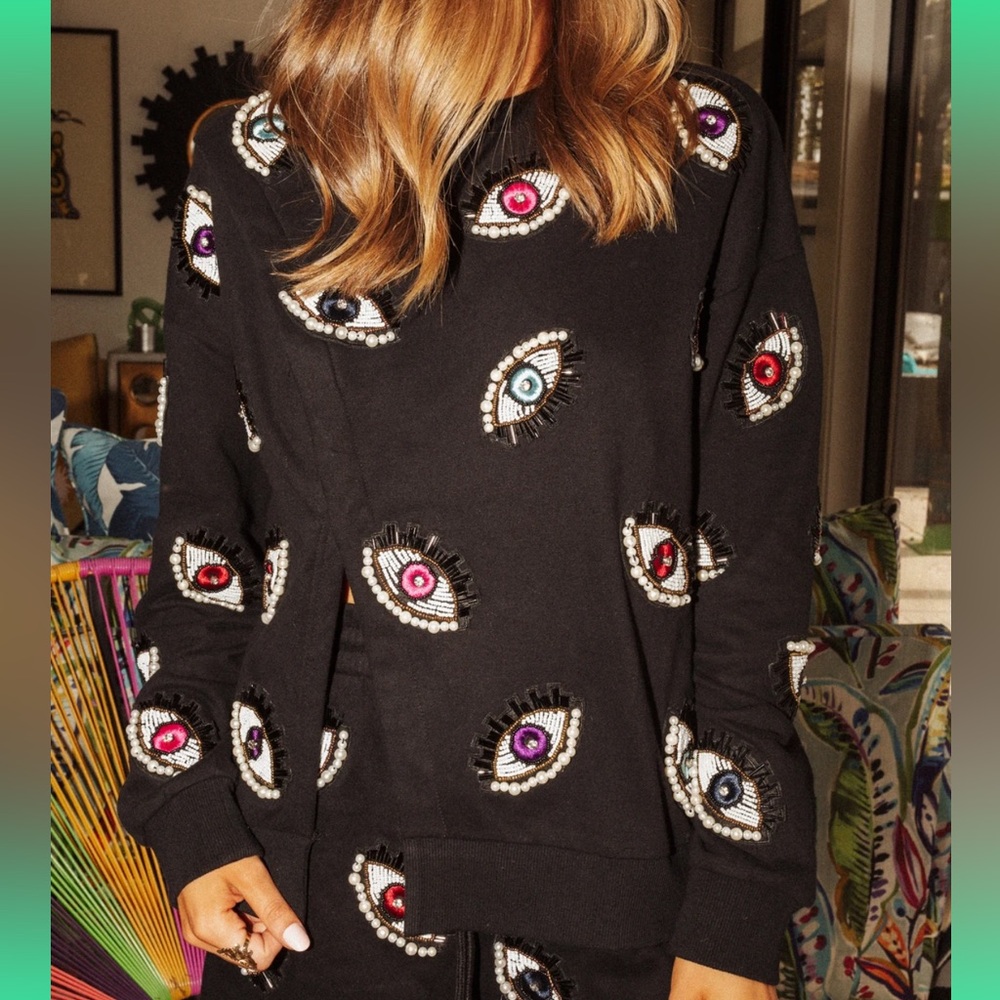 Eye (love this) Sweatshirt - Queen of Sparkles